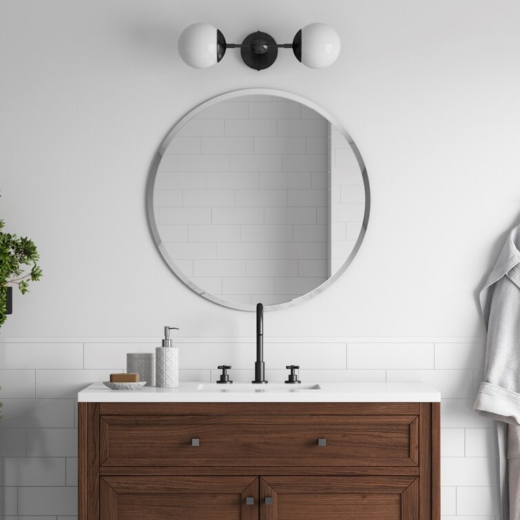 Round Frameless Bathroom Mirror Everything Bathroom